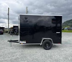 2026 Impact Quake 6x10 Enclosed Cargo Trailer – Black V-Nose, Extra Height, Ramp Door
