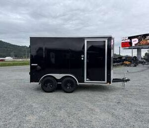 2026 Impact Quake 6x10 V-Nose Enclosed Cargo Trailer – Black, Extra Height, Ramp Door