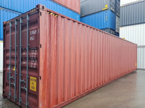 40ft High Cube One-Trip Shipping Container (Brown)