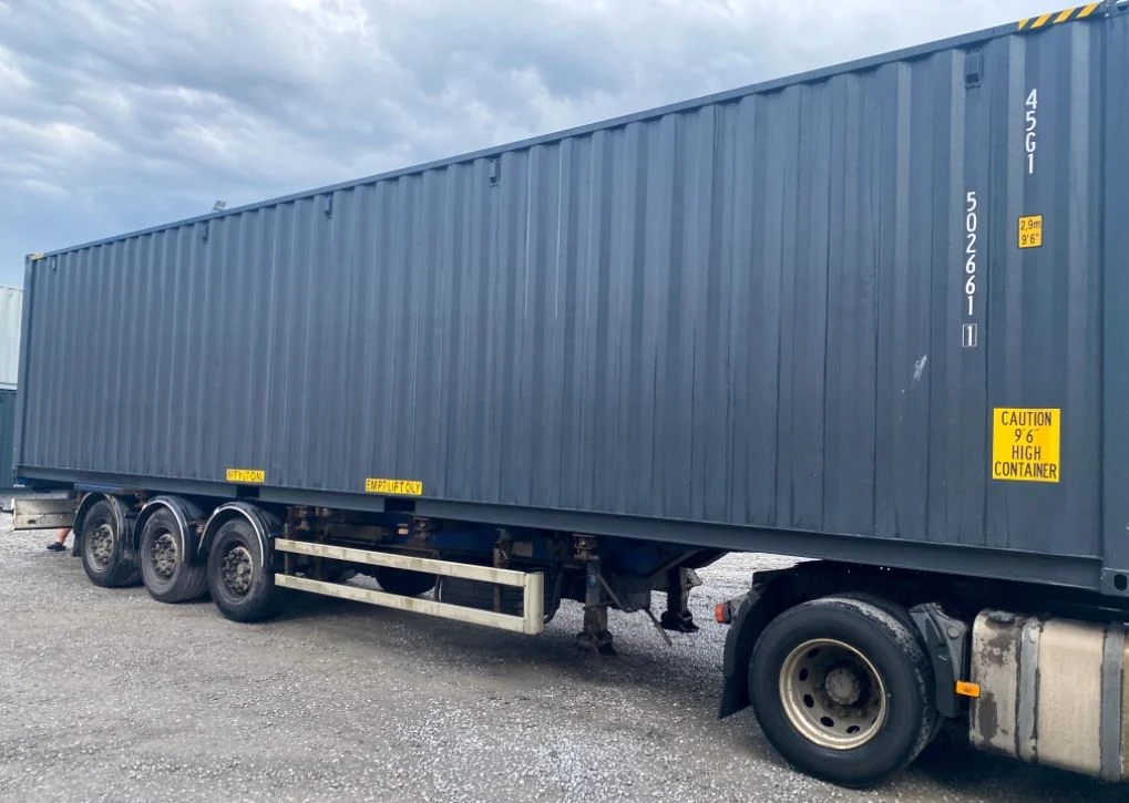 40ft High Cube Shipping Container (Gray), view 5