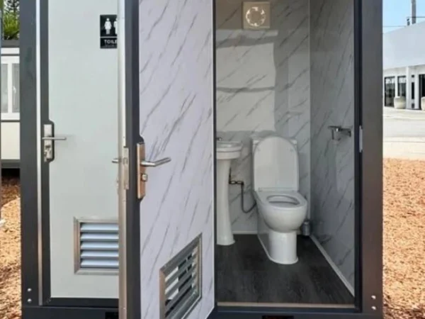 Bastone 2-Stall Portable Restroom with Sink